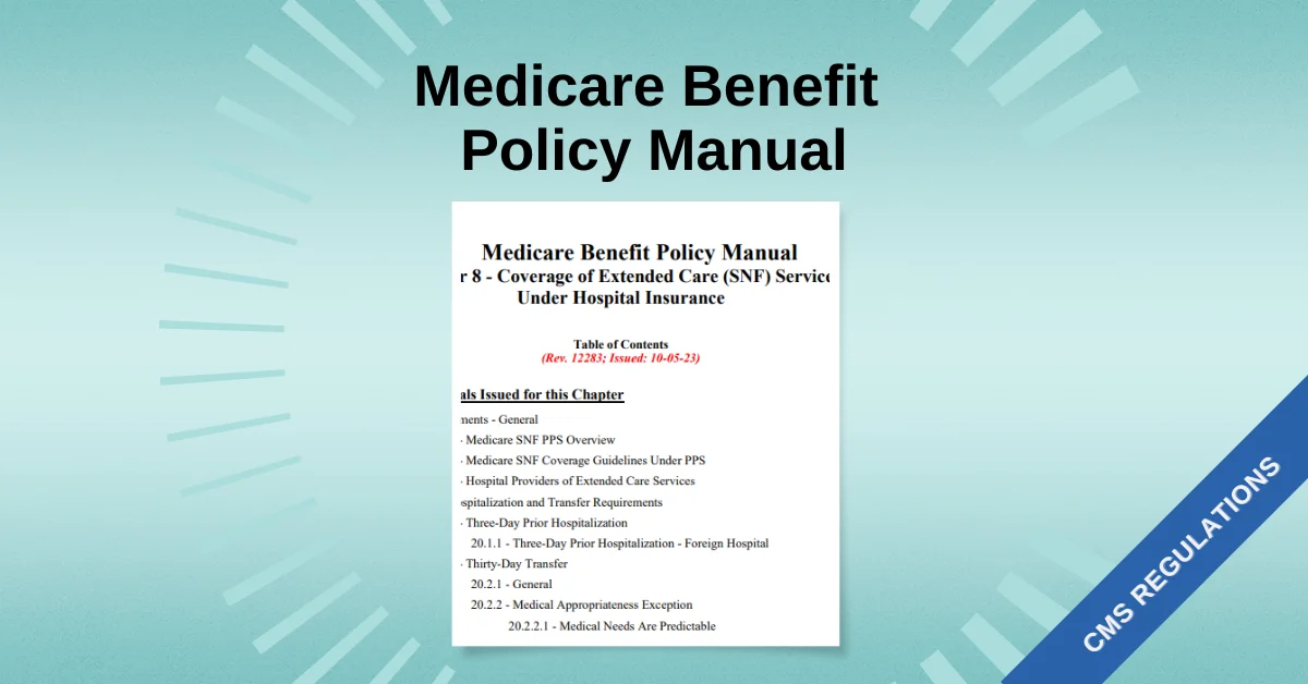 CMS-Medicare-Benefit-Policy-Manual